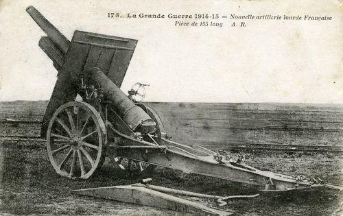 Iconographie - Nouvelle artillerie lourde française. Pièce de 155 mm long