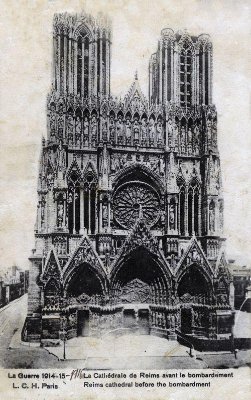 Iconographie - La cathédrale de Reims avant le bombardement