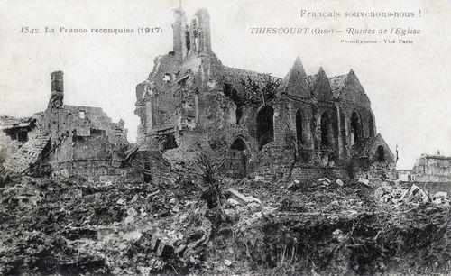 Iconographie - Ruines de l'église de Thiescourt