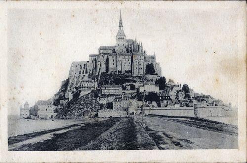 Iconographie - Abbaye du Mont Saint-Michel - Vue générale - Face Sud