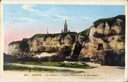 Iconographie - Les falaises et Notre-Dame du Bon Secours