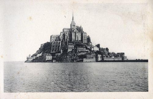 Iconographie - Abbaye du Mont Saint-Michel - Vue générale - Face Ouest