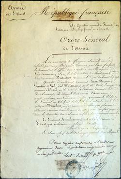 Iconographie - Ordre général de l'armée