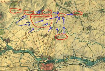Iconographie - Plan de l'attaque du 9 mai 1915
