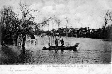 Iconographie - Près de Mauzé. Inondation du 18 février 1904