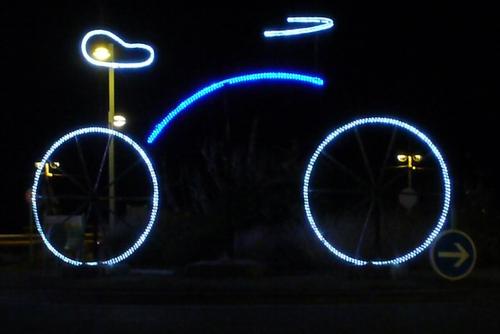Iconographie - Illuminations pour Noël - Un vélo