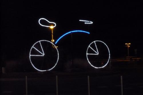 Iconographie - Illuminations pour Noël - Un vélo