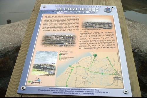 Iconographie - Panneau historique du Port du Bec