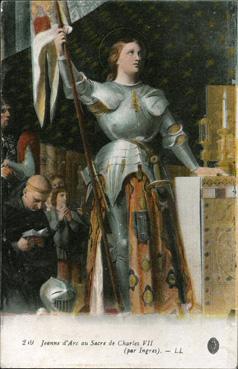 Iconographie - Jeanne d'Arc au sacre de Charles VII, par Ingres