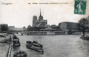 Iconographie - Notre-Dame vue générale prise de la Seine