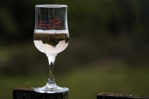 Iconographie - Verre à l’effigie de la commune de Corcoué-sur-Logne à l’occasions de 40 anniversaire de la commune 