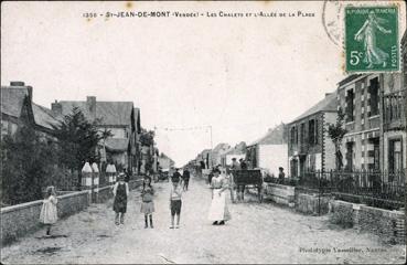 Iconographie - Chalets et l'entrée de la plage