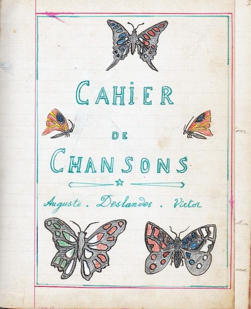 Iconographie - Extrait du cahier de chansons d'Auguste Deslandes