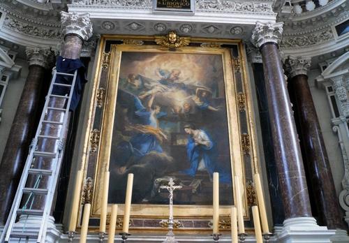 Iconographie - Retable avant restauration du Prytanée militaire de la Flèche