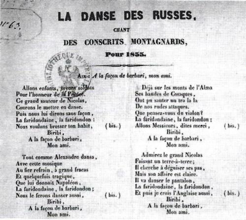 Partition - La danse des Russes