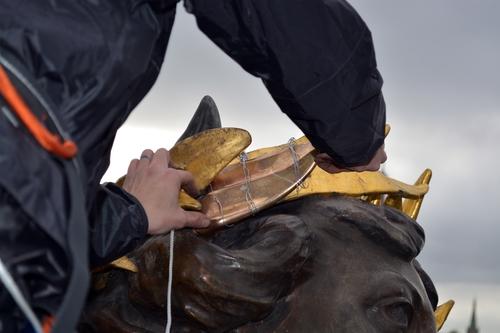 Iconographie - Réfection de la coquille centrale du pont Alexandre III à Paris