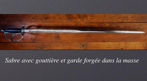 Iconographie - Sabre avec gouttière et garde forgée dans la masse