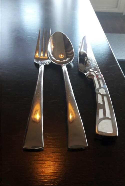 Iconographie - Couteau de table en acier inoxidable