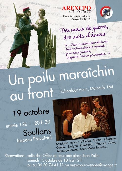 Iconographie - Affiche Un poilu maraîchin au front