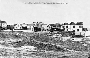 Iconographie - Vue d'ensemble des chalets sur la plage