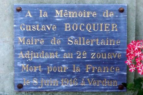 Iconographie - Plaque de Gustave Bocquier, maire