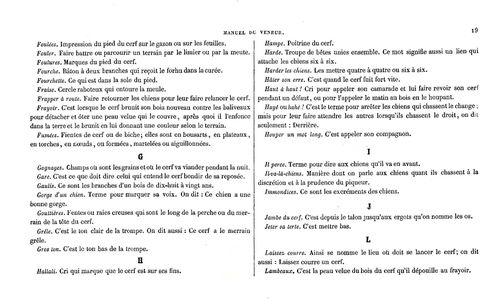 Partition - Dictionnaire des expressions les plus usitées dans la chasse au cerf - F2sur2 - G - H - I - J - L1sur2