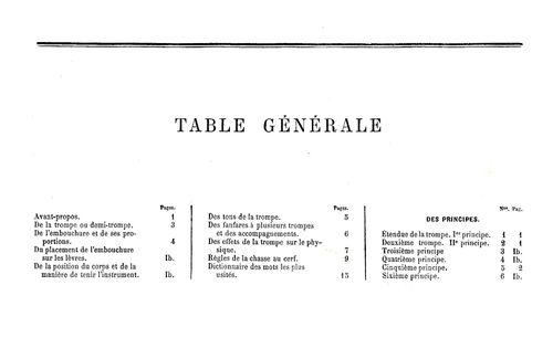 Partition - Table générale 1sur3 - Des principes