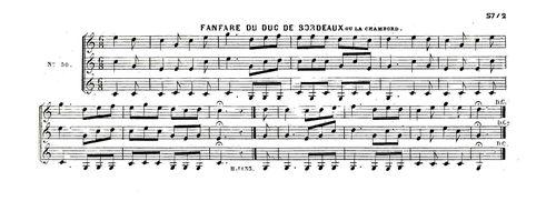 Partition - Fanfare du Duc de Bordeaux ou la Chambord 50