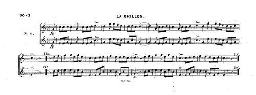 Partition - Le grillon 6