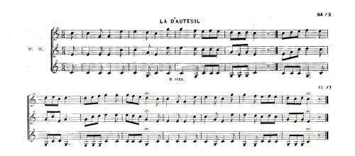 Partition - La d'Auteuil 15 - 1sur2 et 2sur2