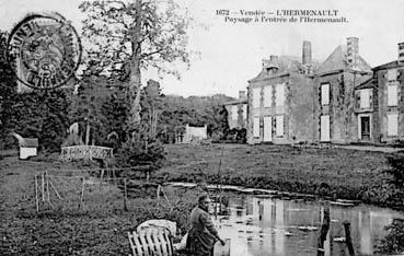 Iconographie - Paysage à l'entrée de l'Hermenault