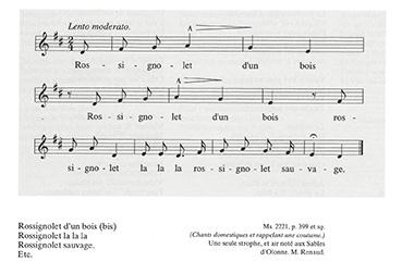 Partition - Rossignolet d'un bois