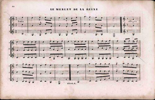 Partition - Menuet de la Reine (Le) 1sur2