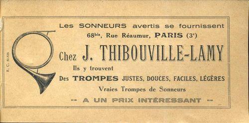 Partition - Publicité Thibouville-Lamy (3e de couverture)