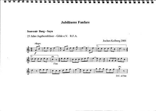 Partition - Jubiläums Fanfare - Souvenir Burg-Sayn