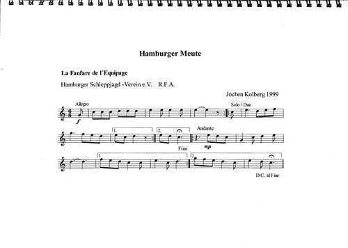 Partition - Hamburger Meute - Fanfare de l'Équipage