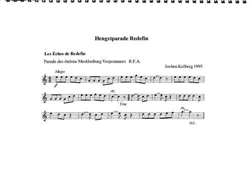 Partition - Hengstparade Redefin - Les Échos de Redefin