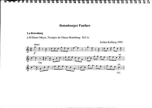 Partition - Rotenburger Fanfare - La Rotenburg