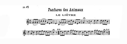 Partition - Fanfares des animaux - Lièvre (le)