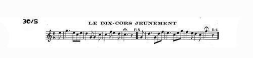 Partition - Dix cors jeunement (le)