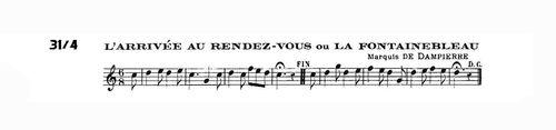 Partition - Arrivée au rendez-vous ou la Fontainebleau