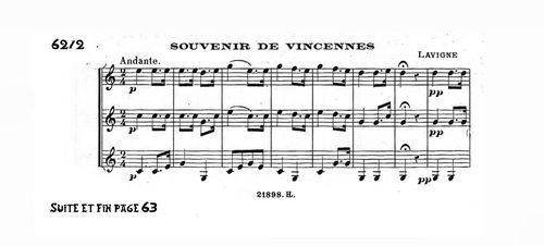 Partition - Souvenirs de Vincennes 1sur2