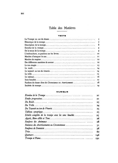 Partition - Table des matières 1sur4