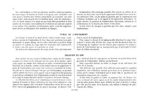 Partition - Tenue de l'instrument - Émission du son