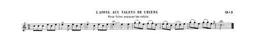 Partition - Appel aux valets de chiens (L')