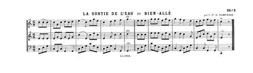 Partition - Sortie de l'eau (La) et bien-allé