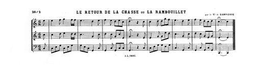 Partition - Retour de la chasse (Le) ou la Rambouillet