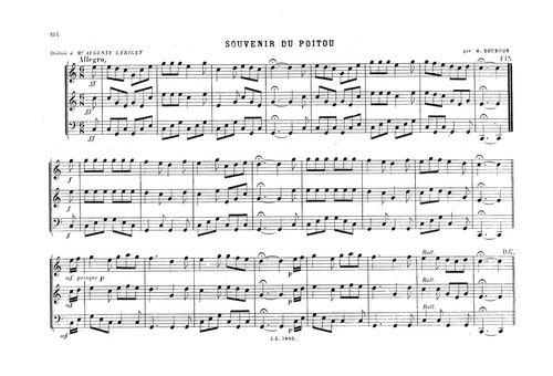 Partition - Souvenir du Poitou