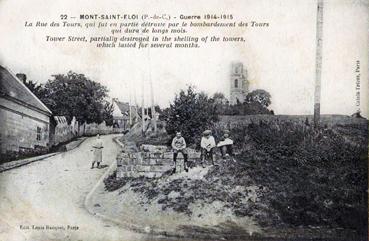 Iconographie - La rue des Tours qui fut en partie détruite par le bombardement