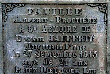 Iconographie - Plaque d'Eugène Jauffrit